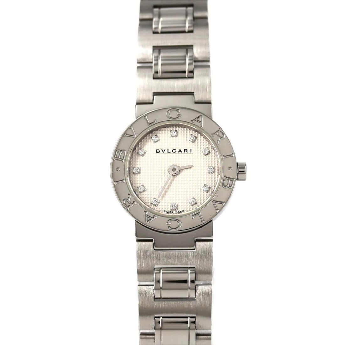Bvlgari 12P BB23SS BB23WSS 12 SS Wristwatch Quartz: --- Catalog ---Category: SizeWrist Size: 16cm / 6.29''Case Diameter: 23mm / 0.91''Category: DesignType: WristwatchGender: WomenColor (Dial): WhiteMaterial (Band): Stainless steelMaterial (Case): Stain