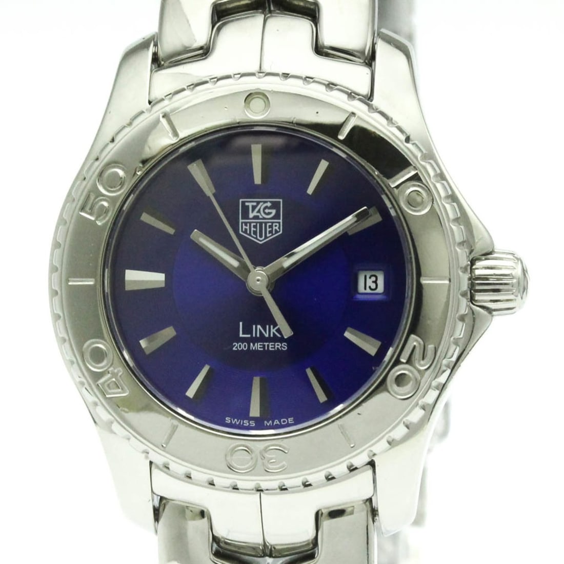 TAG HEUER Link MOP Dial Steel Quartz Ladies Watch WJ1312 Polished: --- Catalog ---Category: SizeCase Diameter: 26mm / 1.02''Category: DesignType: WristwatchStyle: Dress/FormalGender: WomenColor (Dial): BlueMaterial (Band): Stainless steelMaterial (Case): Stainless st