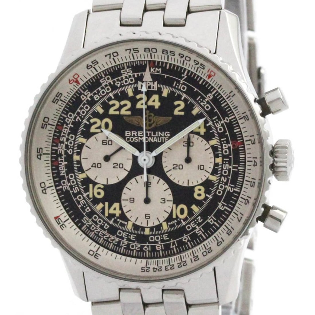 BREITLING Navitimer Cosmonaute Steel Hand-winding Watch A12019 Polished (1 of 8)