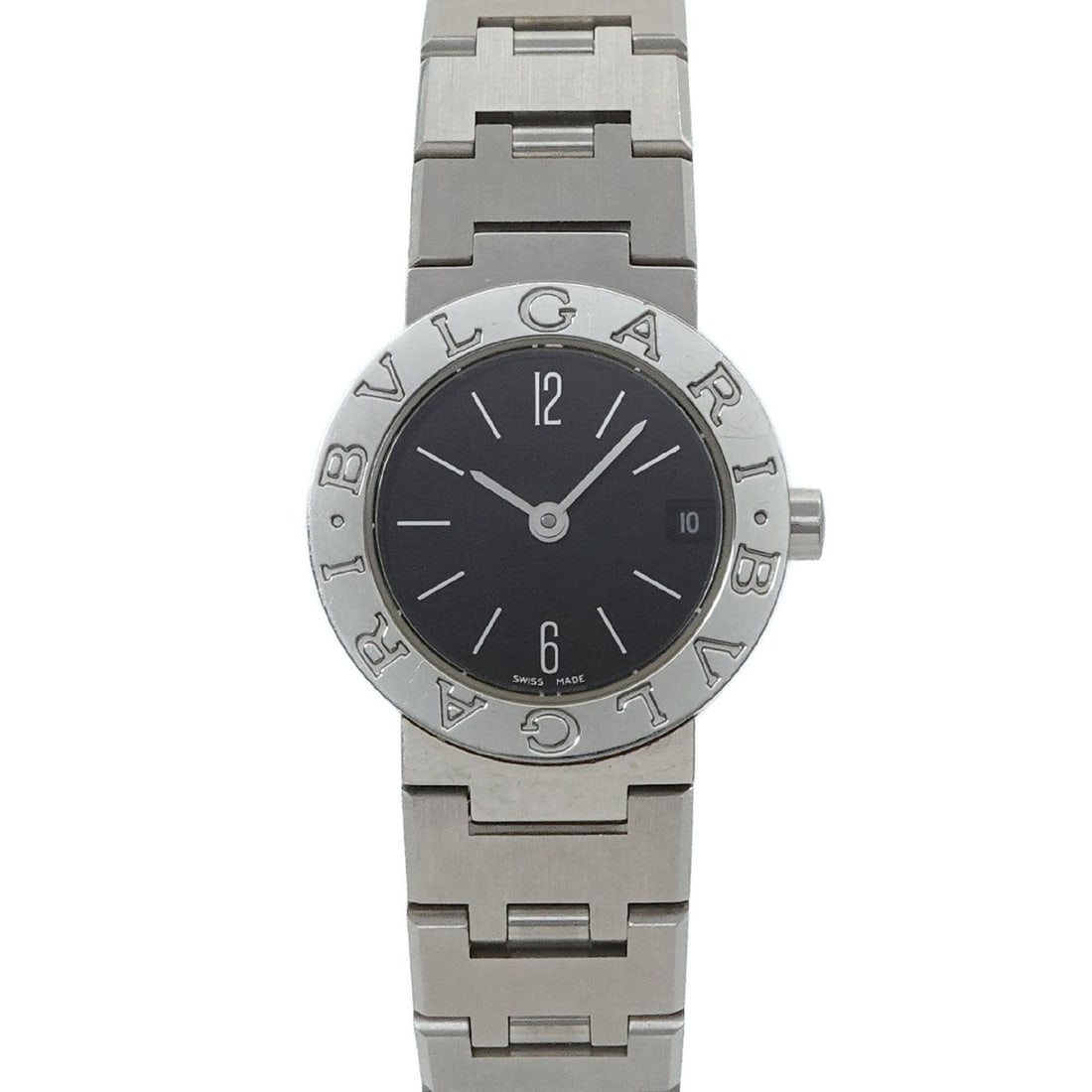 BVLGARI BB23SS Women's Watch Date Black Quartz: --- Catalog ---Category: SizeWrist Size: 14.5cm / 5.7''Case Diameter: 23mm / 0.91''Category: DesignType: WristwatchGender: WomenColor (Dial): BlackMaterial (Band): Stainless steelMaterial (Case): Stai