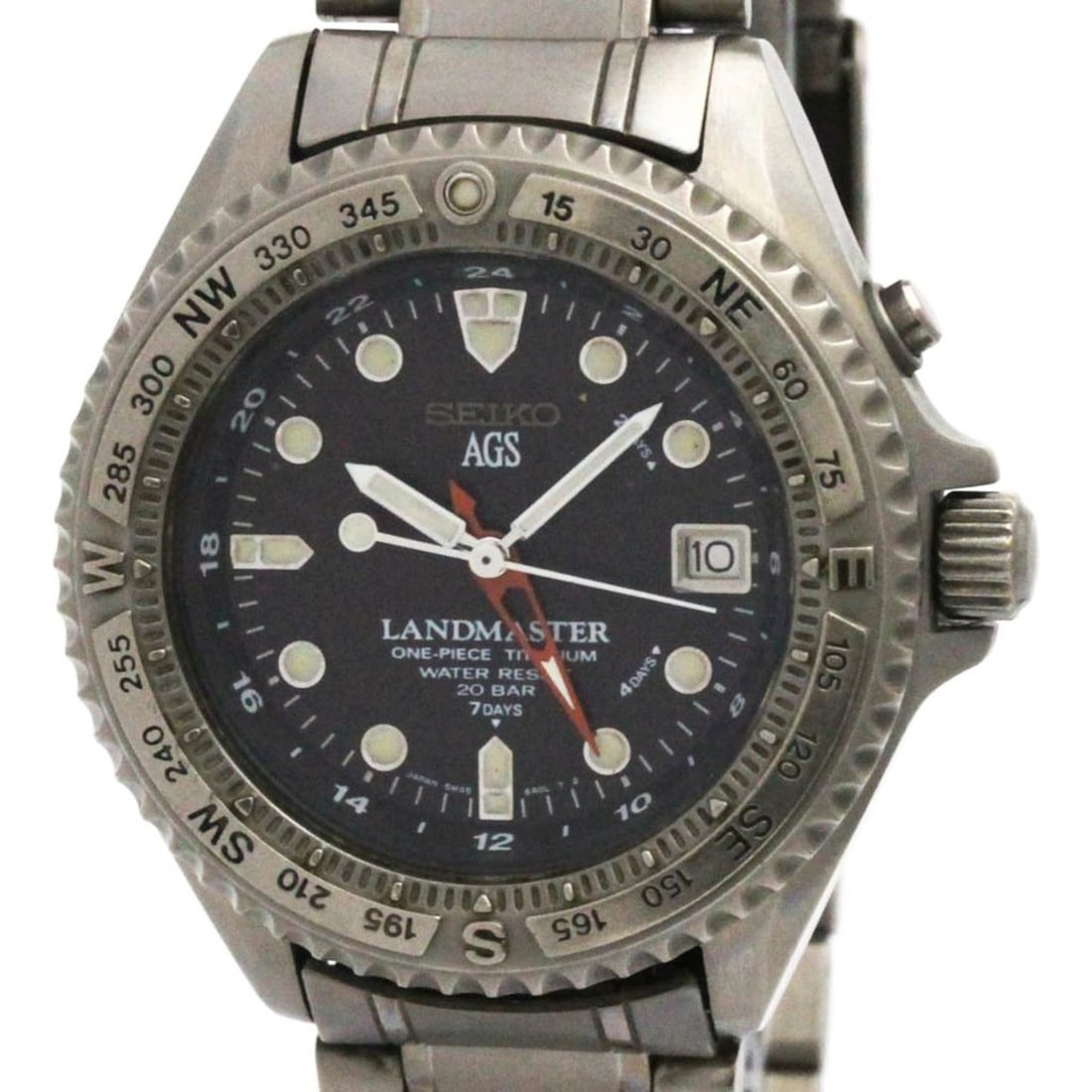 SEIKO Land Master Kinetic Titanium Mens Watch 5M45-6A00: --- Catalog ---Category: SizeCase Diameter: 41mm / 1.61''Category: DesignType: WristwatchStyle: SportGender: MenColor (Dial): BlackMaterial (Band): TitaniumMaterial (Case): TitaniumCategory: GeneralLi