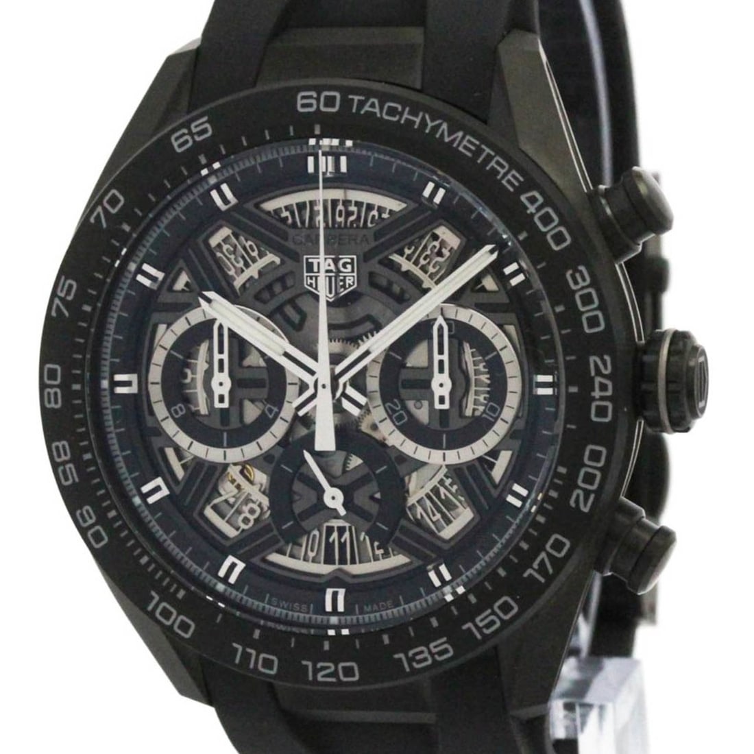 TAG HEUER Carrera Chronograph Extreme Sports Titanium Watch CBU2080 Never Used: --- Catalog ---Category: SizeCase Diameter: 44mm / 1.73''Category: DesignType: WristwatchStyle: SportGender: MenMaterial (Band): RubberMaterial (Case): TitaniumCategory: GeneralLine: CarreraBrand: Tag