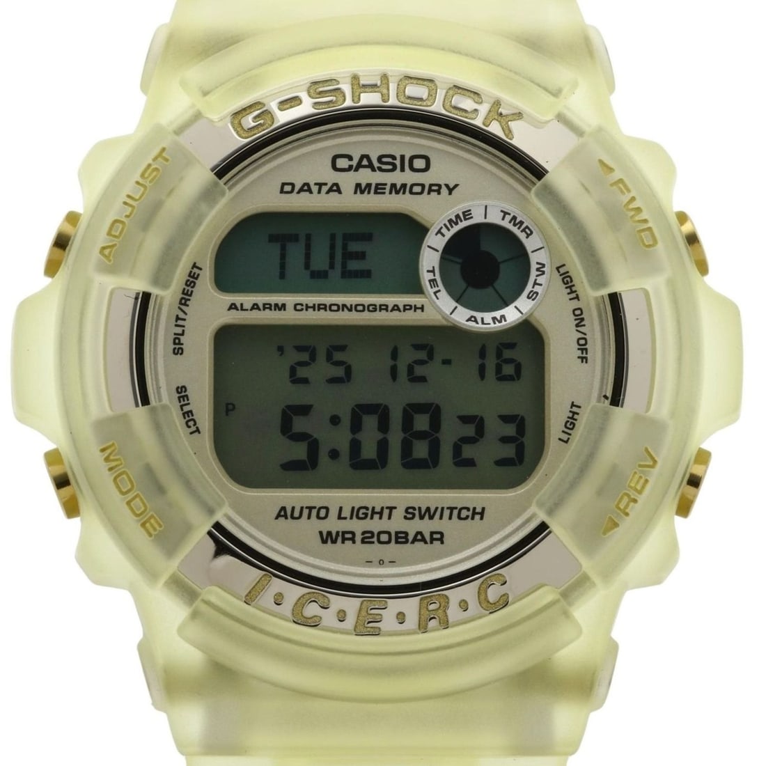 CASIO GSHOCK 7th International Dolphin and Whale Memorial Model DW9200K9BT Clear Men's Digital Watch: --- Catalog ---Category: SizeWrist Size: 20cm / 7.87''Case Diameter: 45.2mm / 1.78''Category: DesignType: WristwatchGender: Men,WomenColor (Dial): ClearMaterial (Band): PlasticMaterial (Case): Plastic
