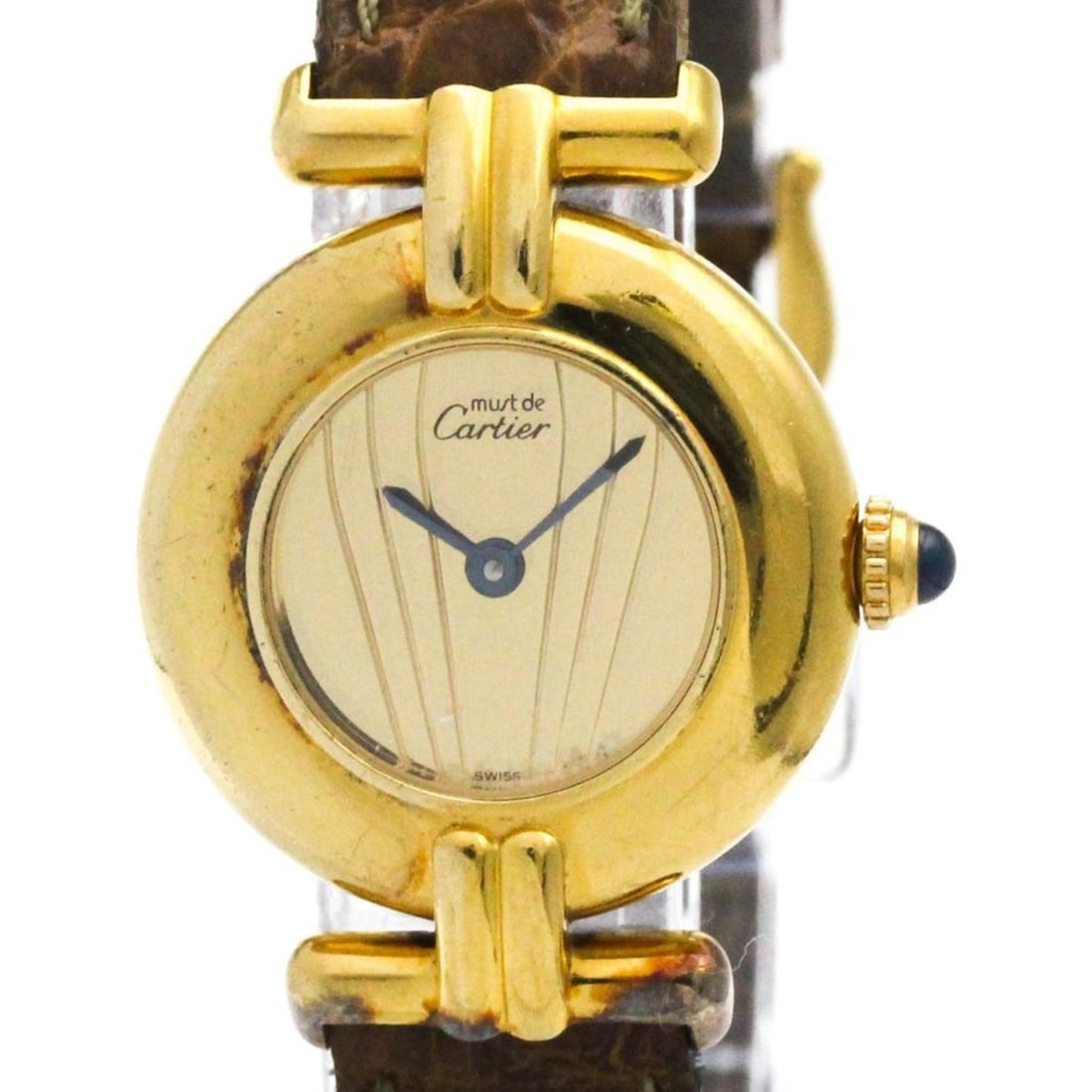 CARTIER Must Colisee Vermeil Gold Plated Quartz Ladies Watch W1008554 (1 of 8)