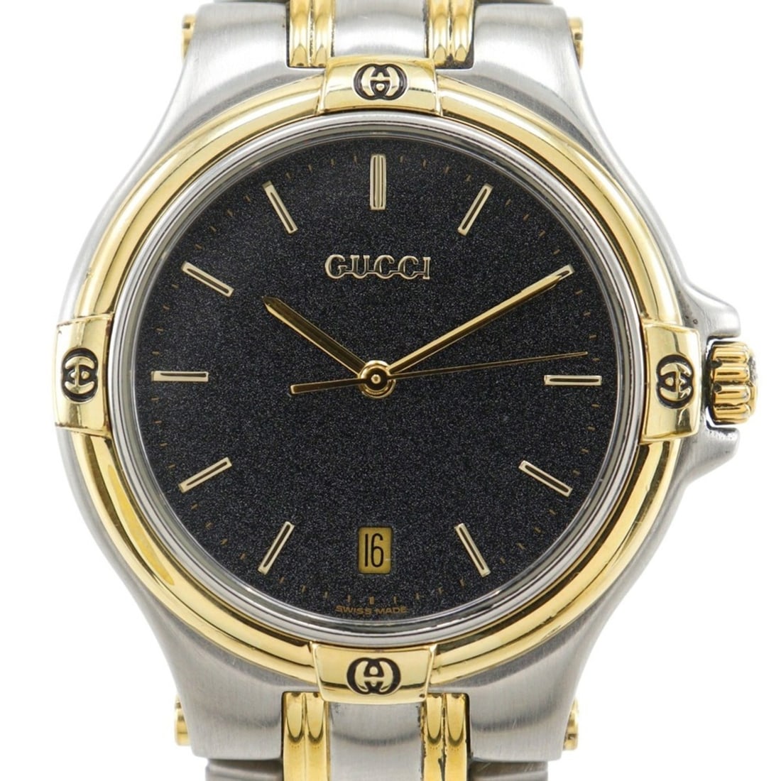 Gucci GUCCI Watch 9040M Stainless Steel Quartz Analog Black Dial Men's: --- Catalog ---Category: SizeWrist Size: 17cm / 6.69''Case Diameter: 37mm / 1.46''Category: DesignType: WristwatchGender: MenColor (Dial): BlackMaterial (Band): Stainless steelMaterial (Case): Stainle