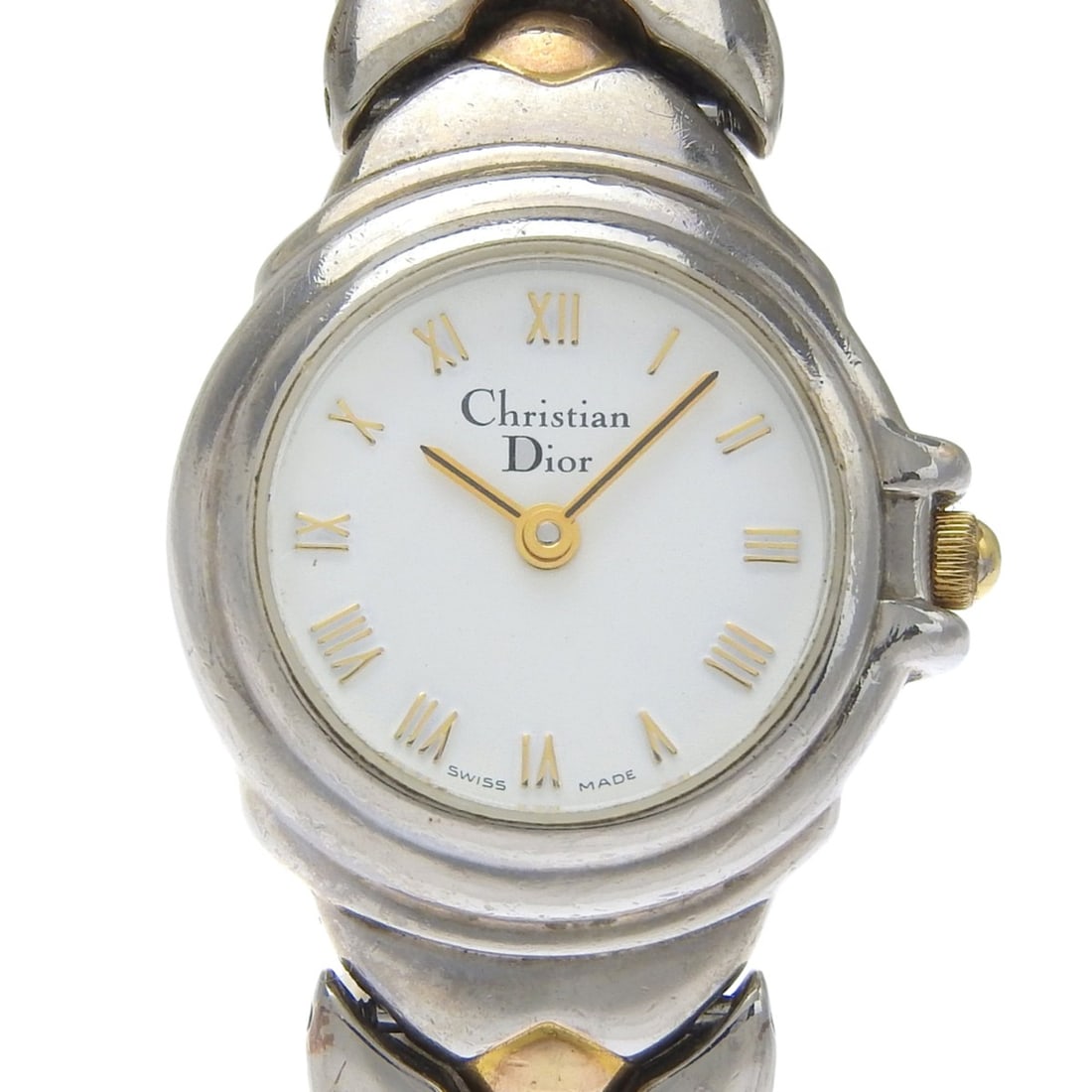 Christian Dior Watch Stainless Steel Quartz Analog White Dial Women's: --- Catalog ---Category: SizeWrist Size: 15.5cm / 6.1''Case Diameter: 22.5mm / 0.89''Category: DesignType: WristwatchGender: WomenColor (Dial): WhiteMaterial (Band): Stainless steelMaterial (Case): St
