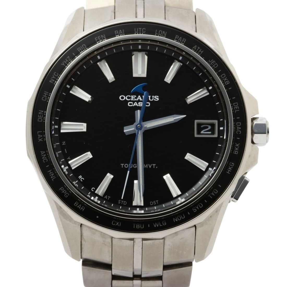 CASIO Oceanus Manta S400 Series Watch OCWS4001AJF Black Silver Titanium Men's Analog (1 of 8)