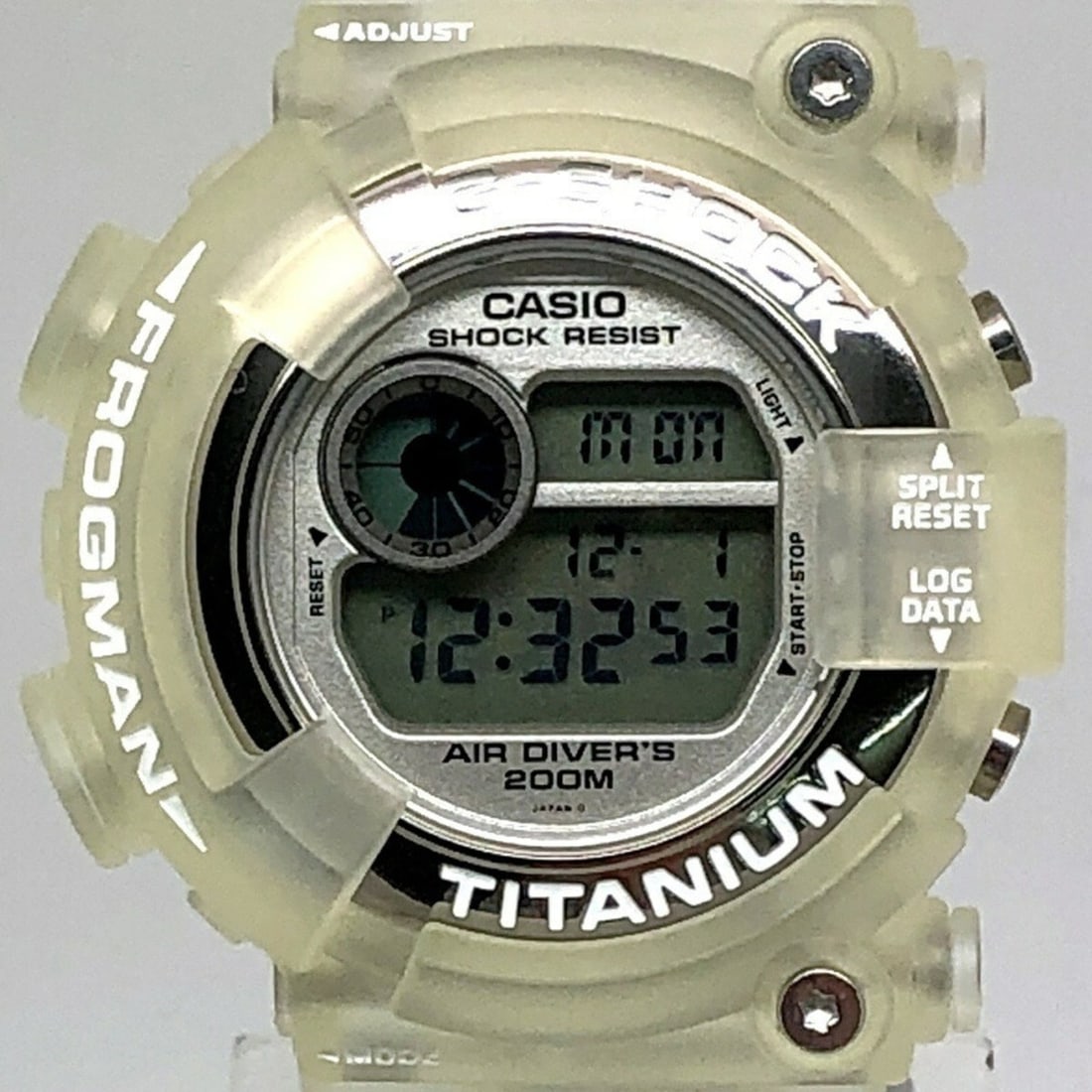 G-SHOCK CASIO Watch DW-8201WC-7T FROGMAN WCCS Frogman White Skeleton Titanium Case Triple Manta EL: --- Catalog ---Category: Category: DesignType: WristwatchColor: WhiteGender: MenCategory: GeneralLine: G-ShockBrand: CasioModel: DW-8201WC-7T--- Item List ---Section: ConditionRanking: Rank AB Used -
