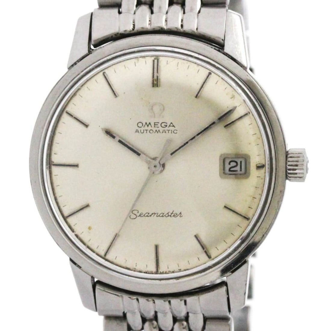 OMEGA Seamaster Rice Bracelet Cal.565 Steel Mens Watch 166.037 Vintage: --- Catalog ---Category: SizeCase Diameter: 35mm / 1.38''Category: DesignType: WristwatchStyle: Dress/FormalGender: MenColor (Dial): SilverMaterial (Band): Stainless steelMaterial (Case): Stainless st