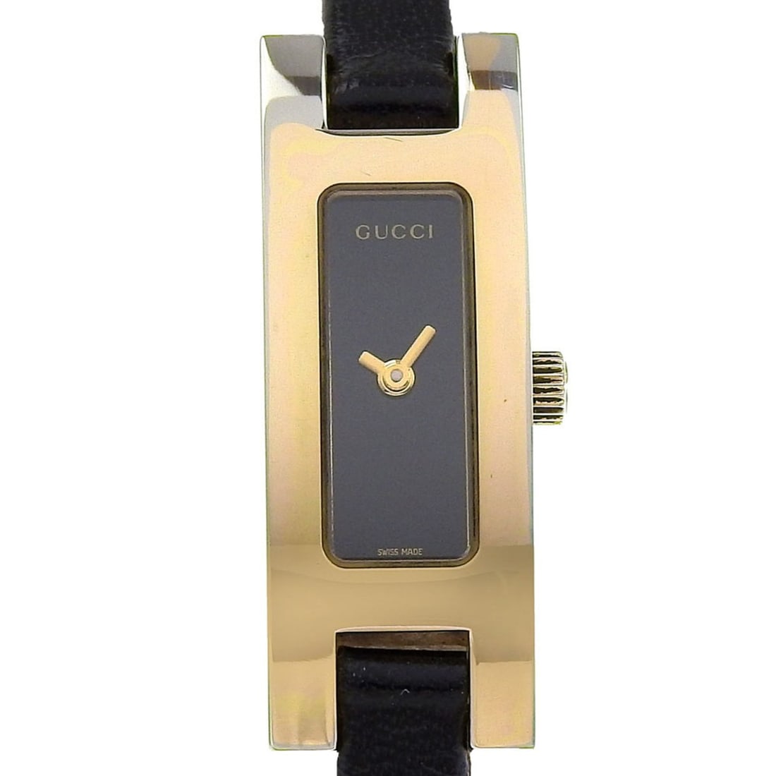 Gucci GUCCI Watch 3900L Stainless Steel x Leather Quartz Analog Display Black Dial Women's: --- Catalog ---Category: SizeWrist Size: 14cm - 16.5cm / 5.51'' - 6.49''Case Diameter: 12.5mm / 0.49''Category: DesignType: WristwatchGender: WomenColor (Dial): BlackMaterial (Band): Leather, Stainles