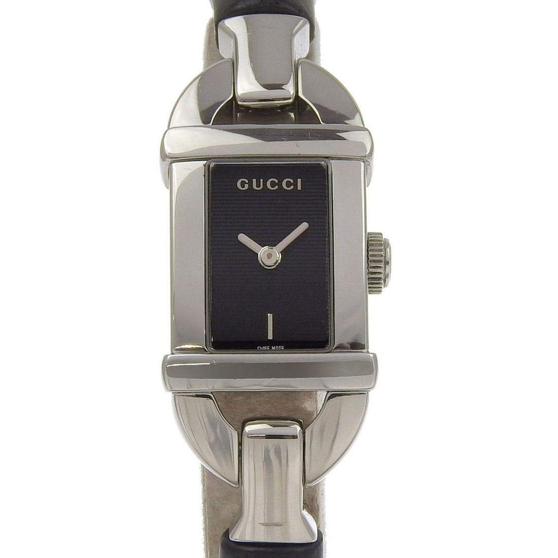 Gucci Bangle Watch 6800L Stainless Steel x Bamboo Quartz Analog Display Black Dial Women's: --- Catalog ---Category: SizeWrist Size: 15.5cm / 6.1''Case Diameter: 16mm / 0.63''Category: DesignType: WristwatchGender: WomenColor (Dial): BlackMaterial (Band): BambooMaterial (Case): Stainless ste