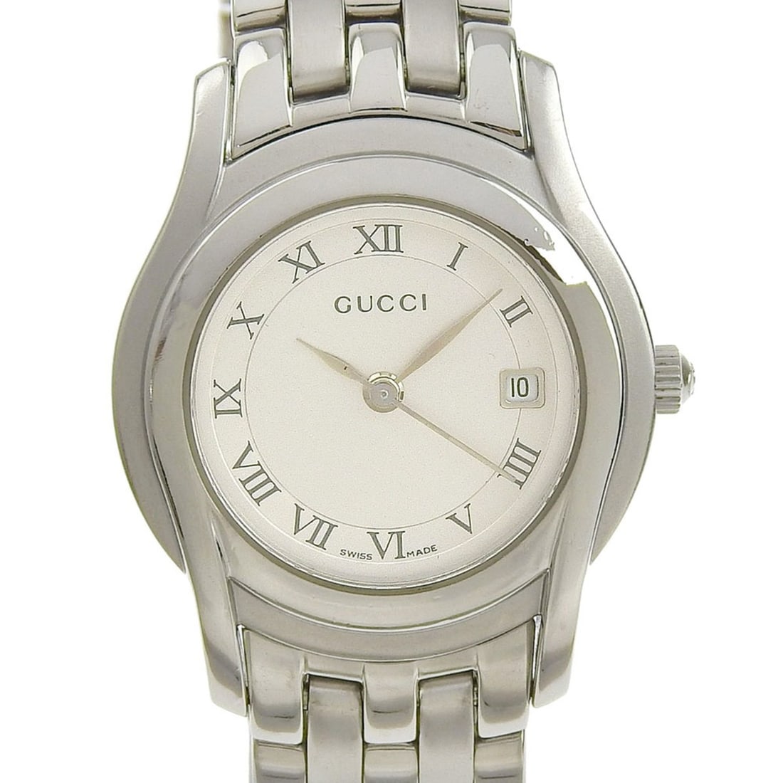 Gucci GUCCI Watch 5500L Stainless Steel Quartz Analog Display Silver Dial Women's: --- Catalog ---Category: SizeWeight: 62.3g / 2.19oz.Band Width: 14mm / 0.55''Wrist Size: 16cm / 6.29''Case Diameter: 27mm / 1.06''Case Thickness: 7mm / 0.28''Category: DesignType: WristwatchGender: Wo