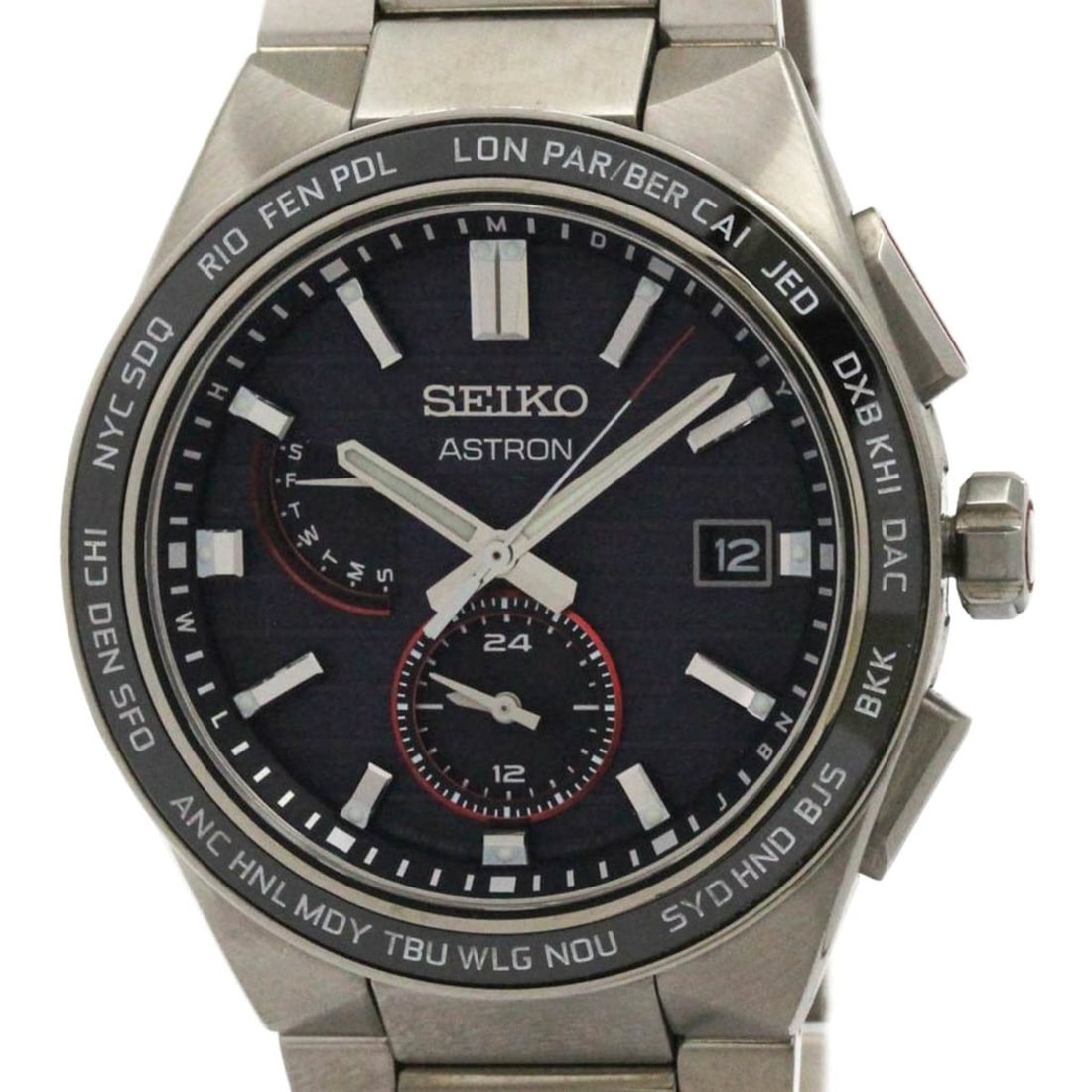 SEIKO Astron JAL 70th Anniversary Titanium Solar Radio Waves Mens Watch SBXY075(8B63-0BK0): --- Catalog ---Category: SizeCase Diameter: 43mm / 1.69''Category: DesignType: WristwatchStyle: SportGender: MenColor (Dial): BlackMaterial (Band): TitaniumMaterial (Case): TitaniumCategory: GeneralLi