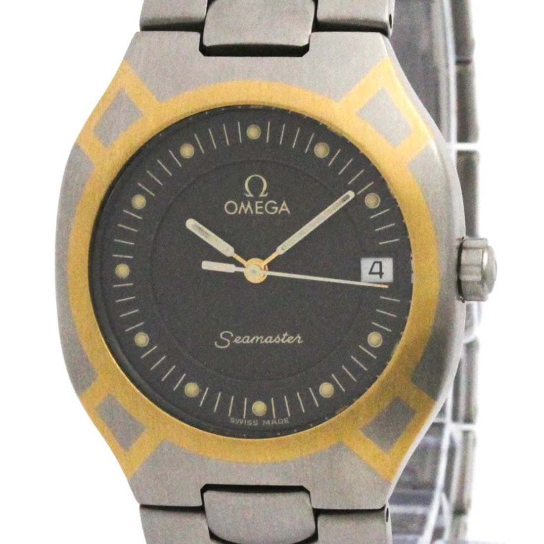 OMEGA Seamaster Polaris 18K Gold Steel Mens Watch 396.1022 Polished: --- Catalog ---Category: SizeCase Diameter: 31mm / 1.22''Category: DesignType: WristwatchStyle: Dress/FormalGender: MenColor (Dial): GrayMaterial (Band): Stainless steelMaterial (Case): Stainless stee