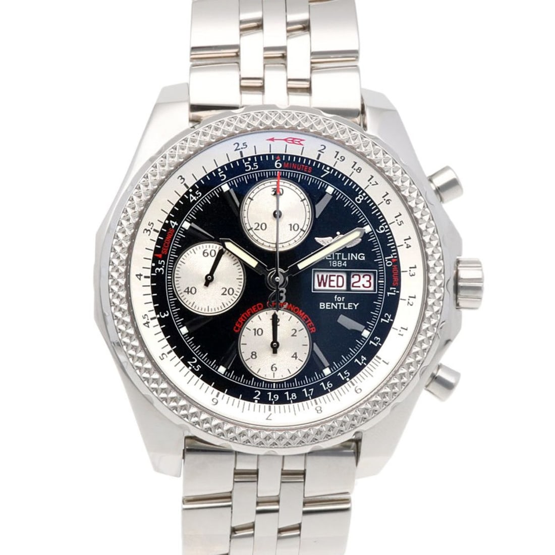 Breitling Bentley Men's Automatic Stainless Steel Chronograph Watch A13362, Overhauled and (1 of 9)