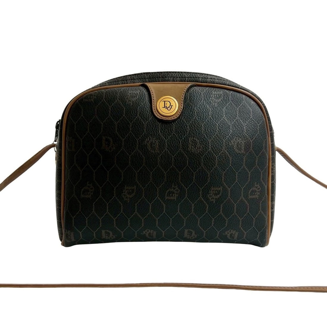 Christian Dior Vintage Honeycomb Leather Mini Shoulder Bag/Pochette in Gray 87610: --- Catalog ---Category: SizeSize (HxWxD): 17cm x 21cm x 4cm / 6.69'' x 8.26'' x 1.57''Category: DesignType: Pochette, Shoulder bagColor: GrayGender: WomenMaterial: Leather , PVC Category: GeneralBran