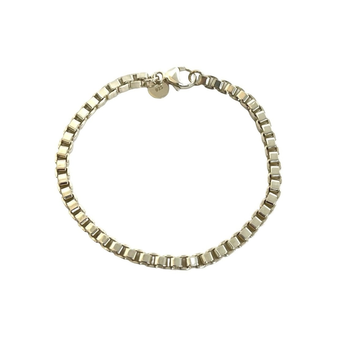 TIFFANY & Co. Tiffany Venetian Plated Sterling Silver Chain Bracelet Accessory 28237: --- Catalog ---Category: SizeLength: 19.5cm / 7.67''Category: DesignType: Charm braceletColor: SilverGender: WomenMaterial: Silver 925Category: GeneralBrand: Tiffany--- Item List ---Section: Condition