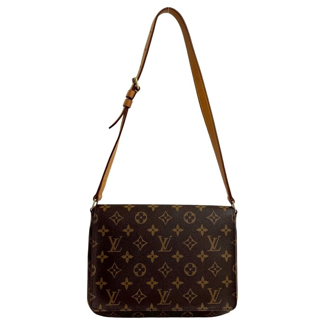 LOUIS VUITTON Vintage Musette Tango Monogram Leather Mini Semi-One Shoulder Bag Brown 94400: --- Catalog ---Category: SizeSize (HxWxD): 21cm x 27cm / 8.26'' x 10.62''Category: DesignType: Shoulder bagColor: BrownGender: WomenMaterial: Leather , PVC Category: GeneralBrand: Louis Vuitton--- Ite