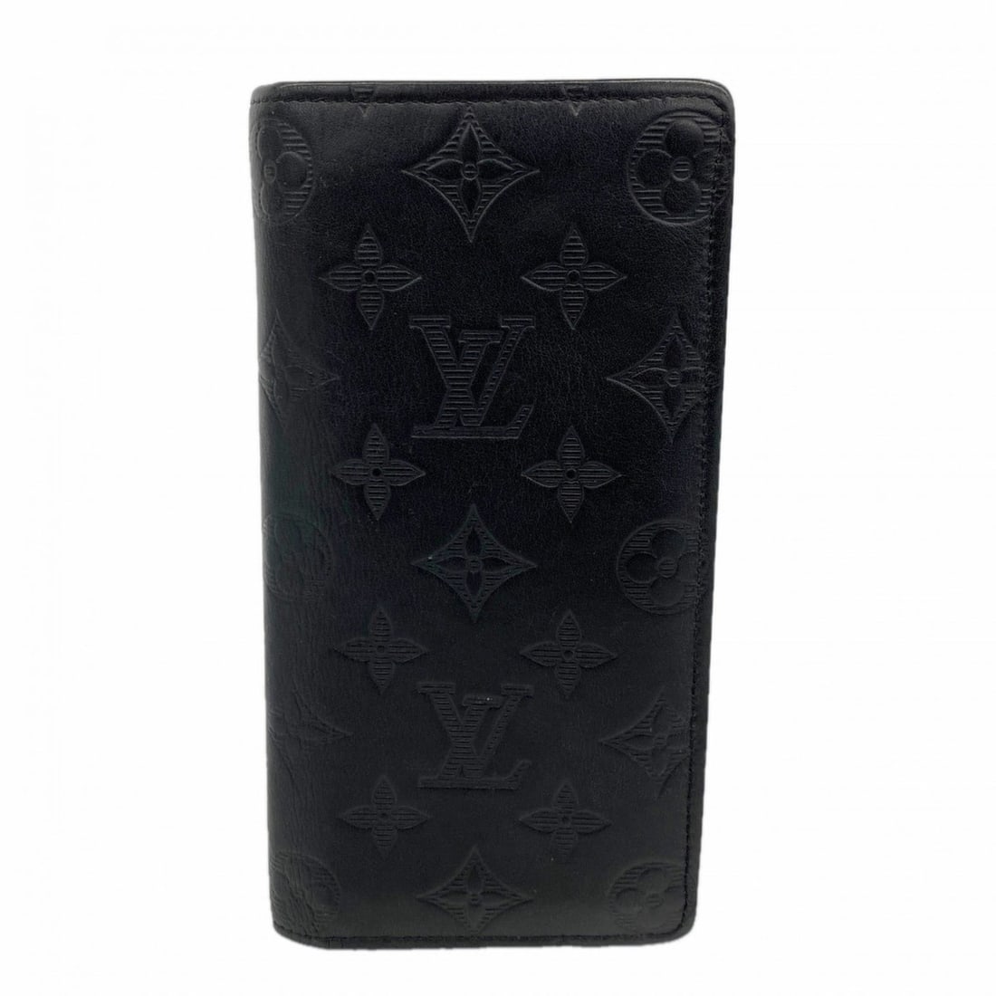 Louis Vuitton Monogram Shadow Portefeuille Brazza Long Wallet M62900 Black Men's (1 of 20)