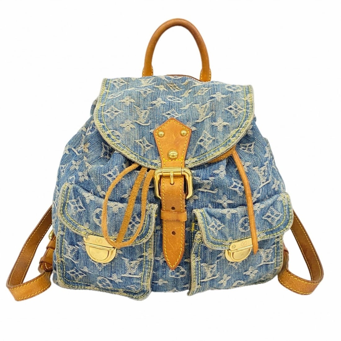 Louis Vuitton Monogram Denim Sac Ado GM Backpack M95056 Blue Women's: --- Catalog ---Category: SizeSize (HxWxD): 31cm x 27cm x 18cm / 12.2'' x 10.62'' x 7.08''Category: DesignType: BackpackColor: BlueGender: WomenCategory: GeneralMPN: M95056Brand: Louis Vuitton--- Item