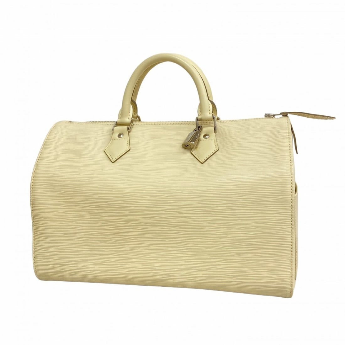Louis Vuitton Epi Speedy 30 Handbag M5922J White Leather Women's: --- Catalog ---Category: SizeSize (HxWxD): 21.5cm x 33.5cm x 17.5cm / 8.46'' x 13.18'' x 6.88''Category: DesignType: HandbagColor: LV Off WhiteGender: WomenCategory: GeneralMPN: M5922JBrand: Louis Vui