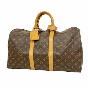 Louis Vuitton Monogram Keepall 45 Boston Bag M41428 Brown Men's and Women's