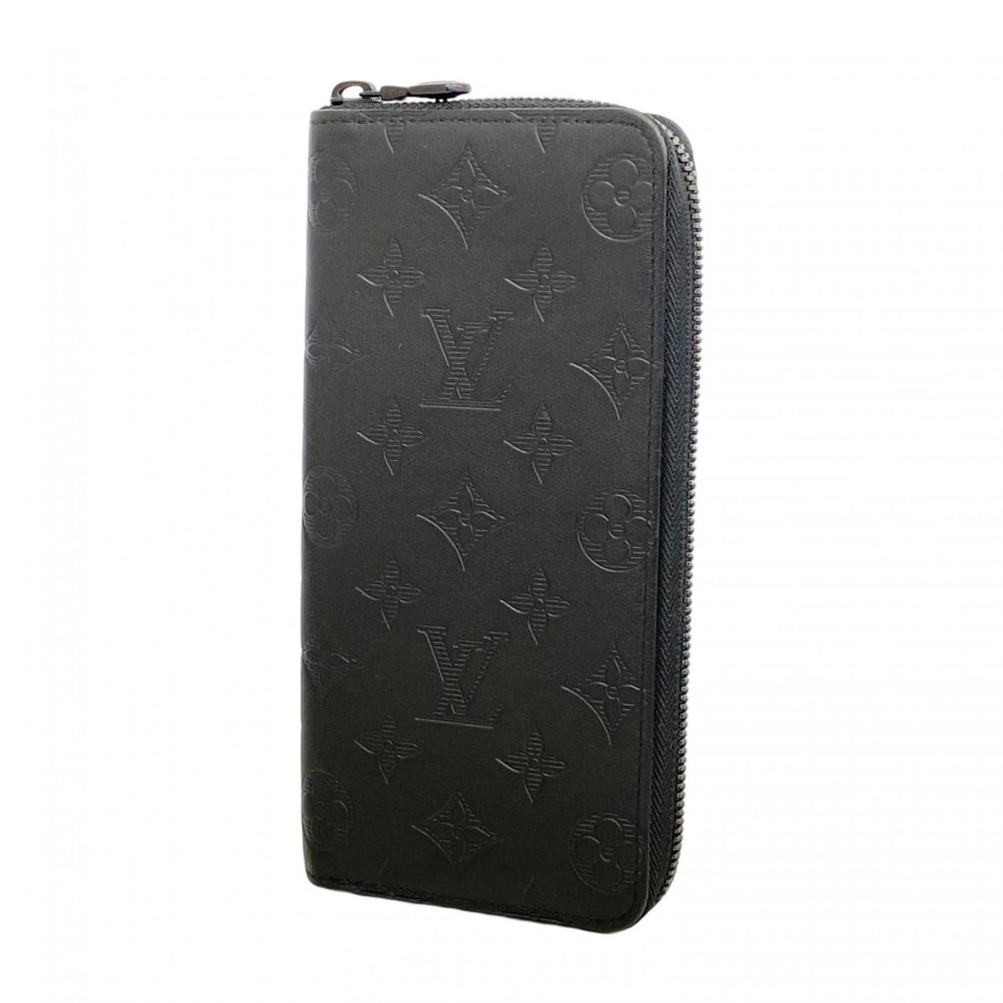 Louis Vuitton Monogram Shadow Zippy Wallet Vertical M62902 Noir Men's Long (1 of 11)