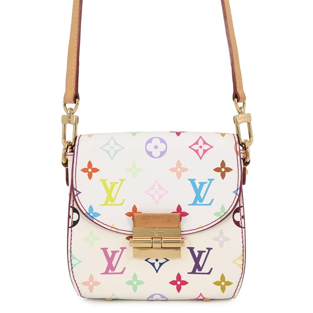 Louis Vuitton Monogram Multicolore Shoulder Bag LV x TM Heartbreaker M40660 White Takashi Murakami: --- Catalog ---Category: SizeSize (HxWxD): 16cm x 16cm x 5.5cm / 6.29'' x 6.29'' x 2.16''Category: DesignType: Handbag, Shoulder bagColor: Blanc, Multi-color, WhiteGender: WomenMaterial: Monogram Mult