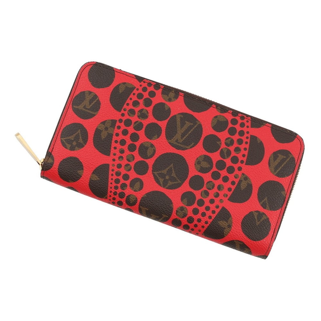 Louis Vuitton Monogram Pumpkin Dot Long Wallet LV x YK Zippy M60450 LOUIS VUITTON Yayoi Kusama: --- Catalog ---Category: SizeSize (HxWxD): 10.5cm x 19.5cm / 4.13'' x 7.67''Category: DesignType: Long wallet (bi-fold)Color: Monogram, Red colorGender: WomenMaterial: Monogram Category: GeneralMPN: M