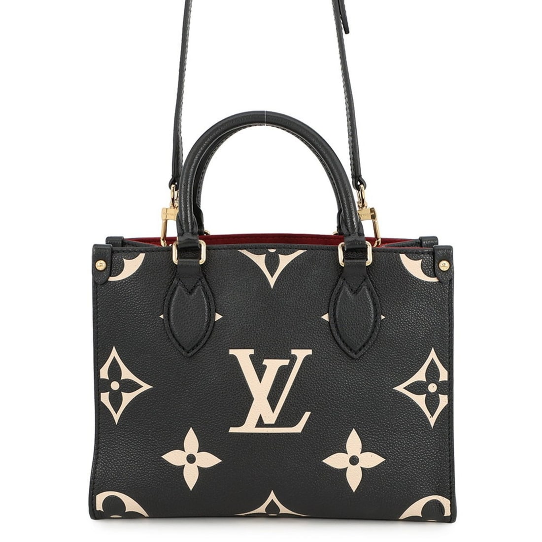 Louis Vuitton Two-Tone Monogram Empreinte On-the-Go PM Handbag M45659, 2-Way Shoulder Bag, Black, (1 of 20)