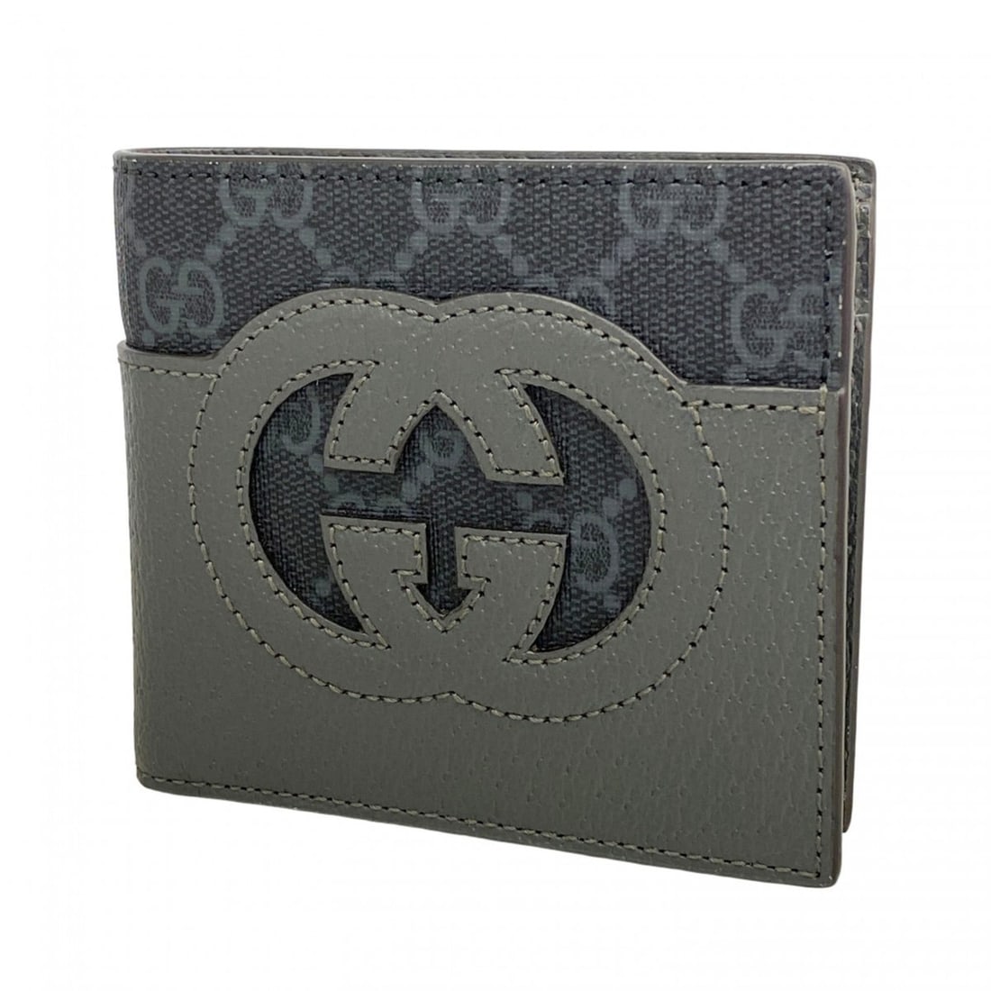 Gucci GG Supreme Wallet 701417 Leather Gray Men's: --- Catalog ---Category: SizeSize (HxWxD): 9.5cm x 11cm x 2cm / 3.74'' x 4.33'' x 0.78''Category: DesignType: Wallet (bi-fold)Color: GrayGender: MenMaterial: Leather , PVC Category: GeneralMPN: 701417