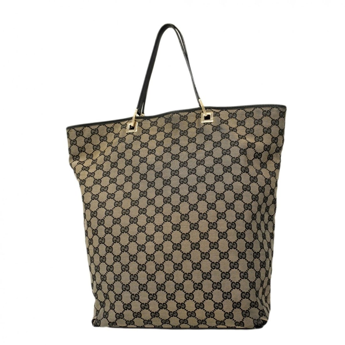 Gucci Tote Bag GG Canvas 002 1097 Beige Black Champagne Women's (1 of 15)