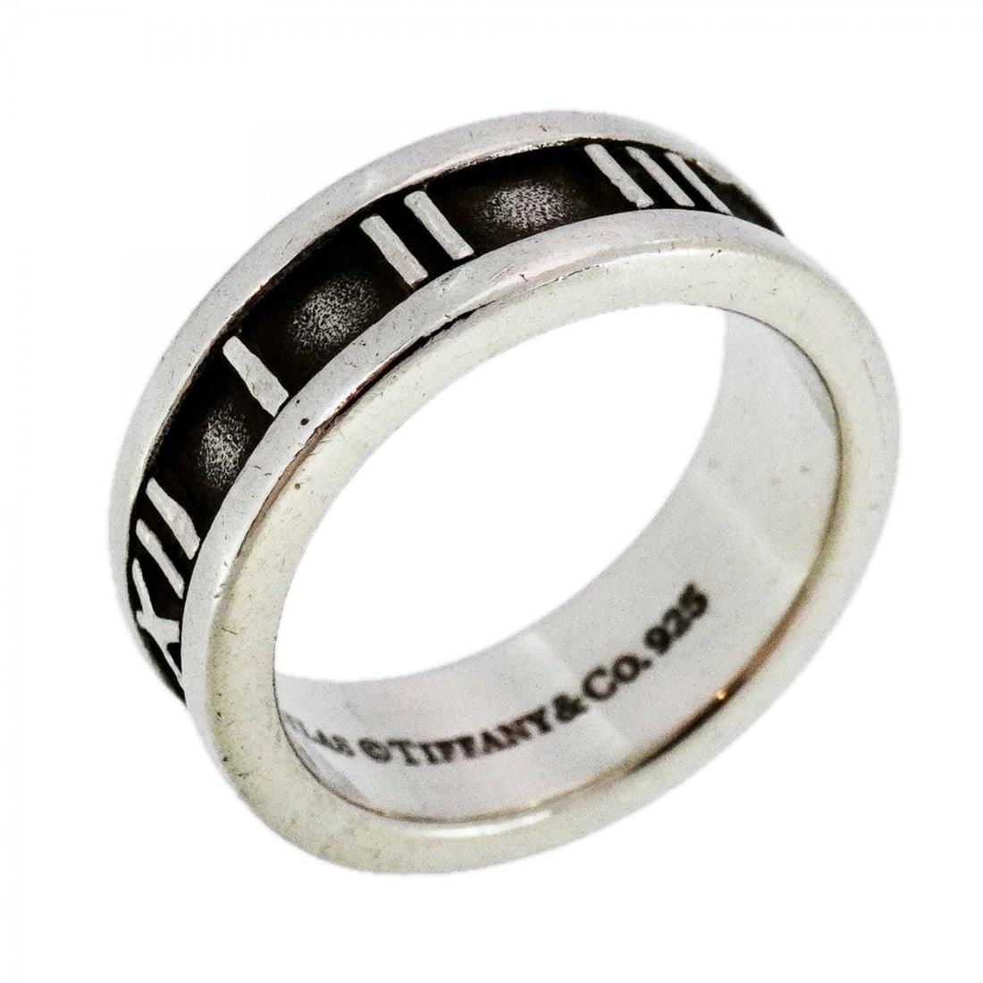 Tiffany Atlas ring, silver 925, size 7.5, for women: --- Catalog ---Category: SizeJP Size: 7.5US Size: 4Category: DesignType: Band ringGender: WomenMaterial: Silver 925Category: GeneralBrand: Tiffany--- Item List ---Section: ConditionRanking: Rank AB