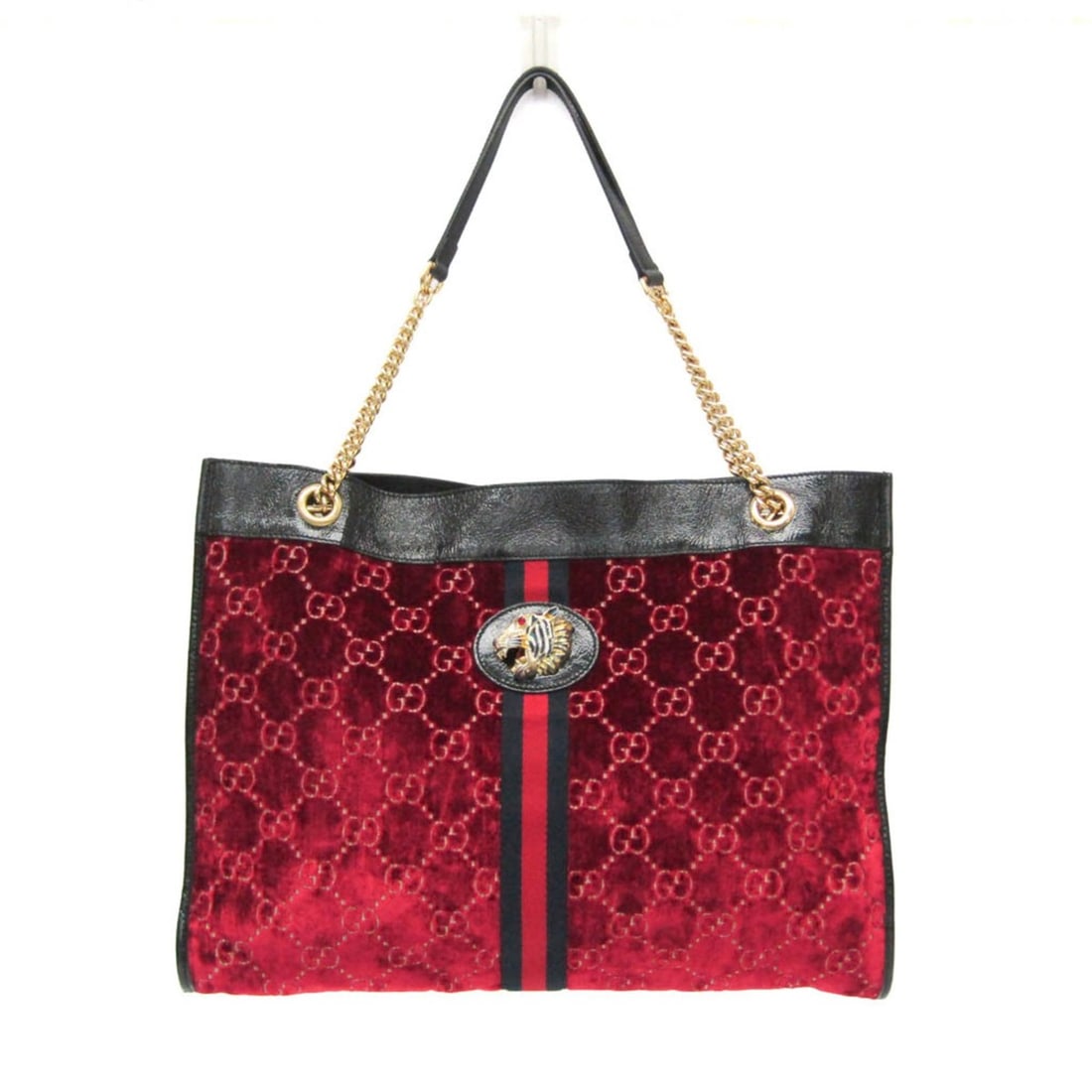 Gucci Raja 537219 Women's Suede,Leather Shoulder Bag,Tote Bag Black,Wine: --- Catalog ---Category: SizeSize (HxWxD): 34cm x 44cm x 4cm / 13.38'' x 17.32'' x 1.57''Handle Length: 63cm / 24.8''Category: DesignType: Shoulder bag, Tote bagColor: Black, WineGender: WomenClosure: