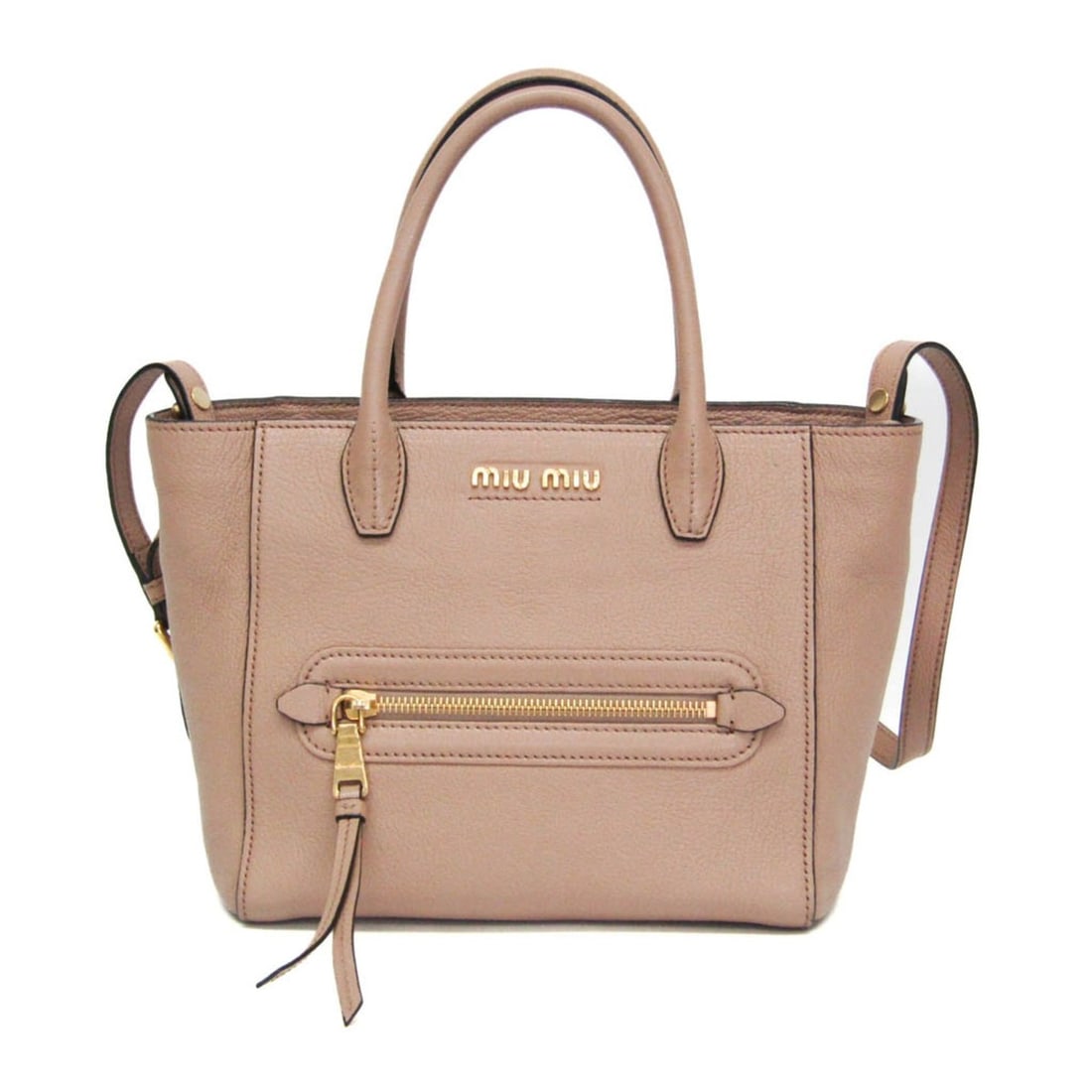 Miu Miu Madras 5BG143 Women's Leather Handbag,Shoulder Bag Pink Beige (1 of 15)