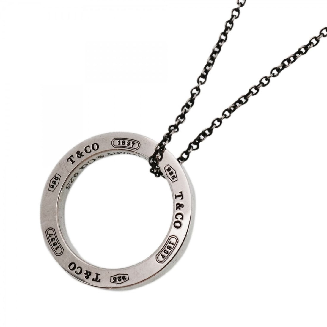 Tiffany 1837 Circle Necklace in Silver 925 for Women: --- Catalog ---Category: SizePendant Size: 17.7mm x 17.7mm / 0.69'' x 0.69''Neck Circumference: 41 cm / 16.14''Category: DesignGender: WomenMaterial: Silver 925Necklace Type: NecklaceCategory: General