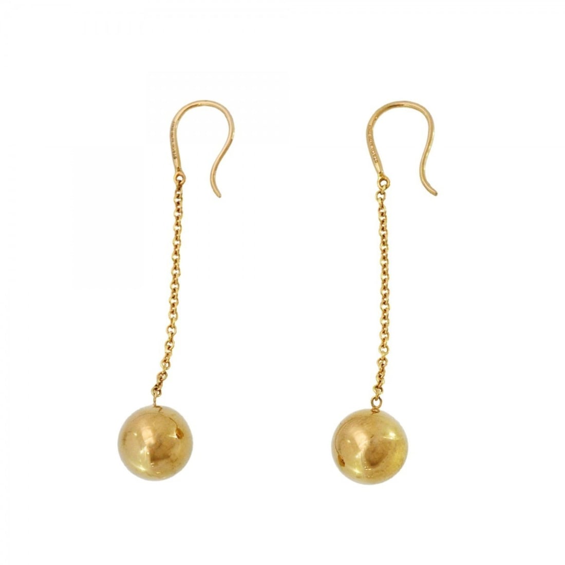 Tiffany earrings hardware ball hook 18KYG yellow gold ladies: --- Catalog ---Category: SizeSize (HxWxD): 53.30mm x 9.60mm / 2.10'' x 0.38''Category: DesignType: Stud earringsGender: WomenMaterial: Yellow gold (18K)Category: GeneralBrand: Tiffany--- Item List
