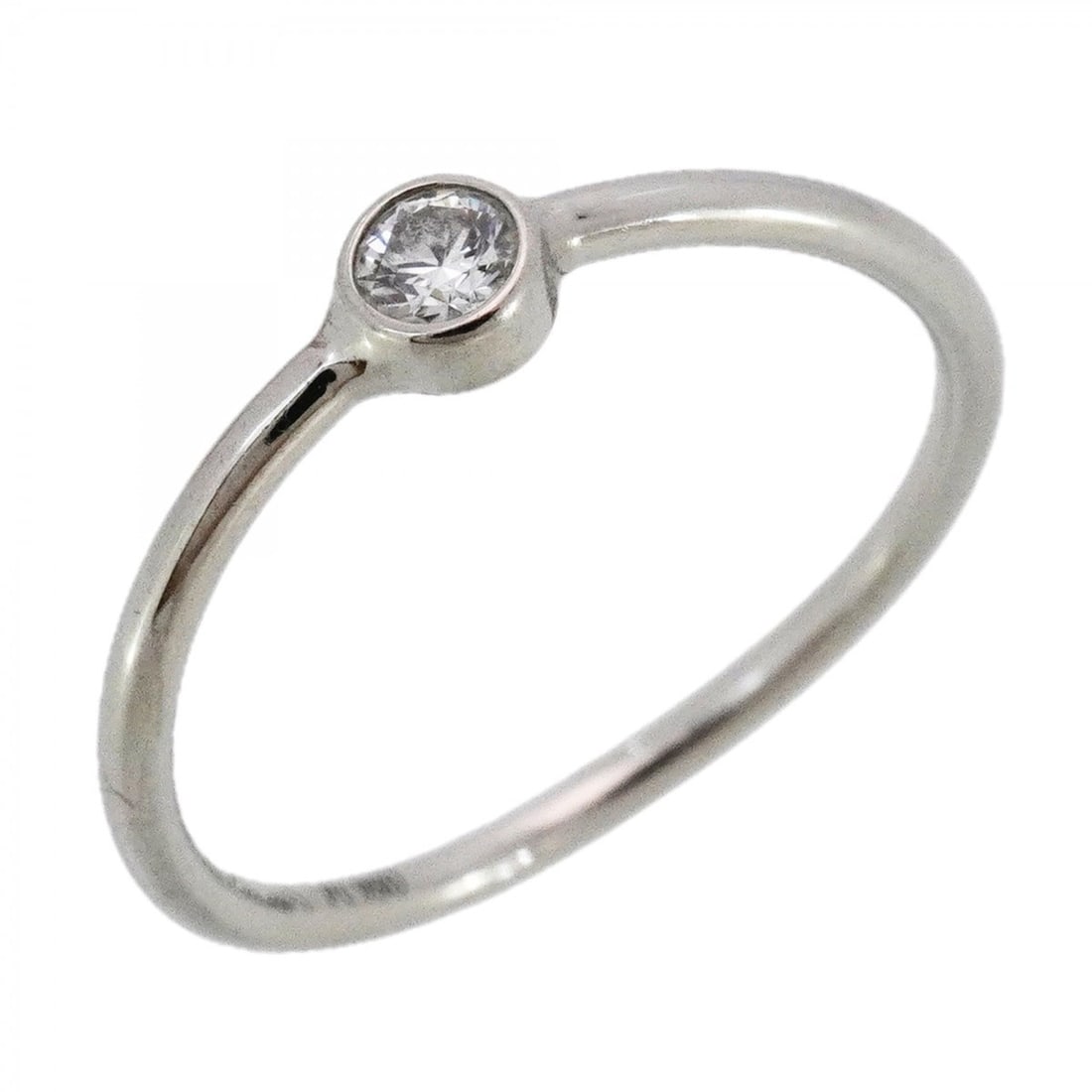 Tiffany Wave Single Row Ring, 1PD, Pt950 Platinum, Diamond, Size 6, Women's: --- Catalog ---Category: SizeJP Size: 6US Size: 3.5Category: DesignType: Band ringStone: DiamondGender: WomenMaterial: Platinum 950Category: GeneralBrand: Tiffany--- Item List ---Section: