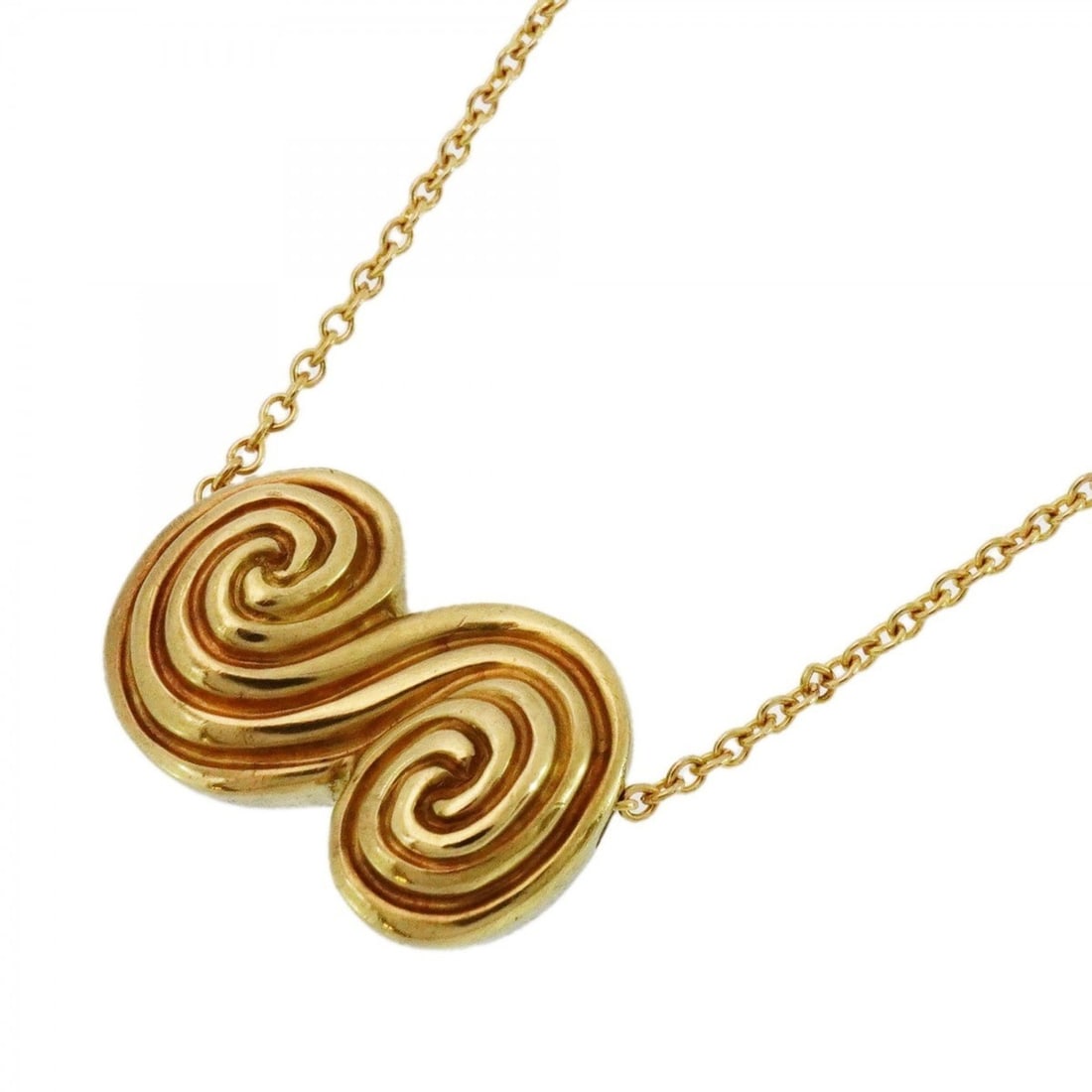 Tiffany Tornado Necklace in 18KYG Yellow Gold for Women: --- Catalog ---Category: SizePendant Size: 10.3mm x 16mm / 0.4'' x 0.62''Neck Circumference: 41 cm / 16.14''Category: DesignGender: WomenMaterial: Yellow gold (18K)Necklace Type: NecklaceCategory: