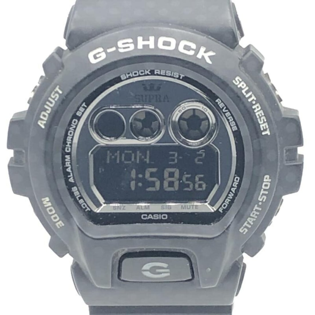 Casio G-SHOCK×SUPRA GD-X6900SP Watch: --- Catalog ---Category: SizeWrist Size: 23.5cm / 9.25''Case Diameter: 33mm / 1.3''Category: DesignType: WristwatchGender: MenCategory: GeneralMPN: GD-X6900SPBrand: CasioCountry of Origin: China--- It