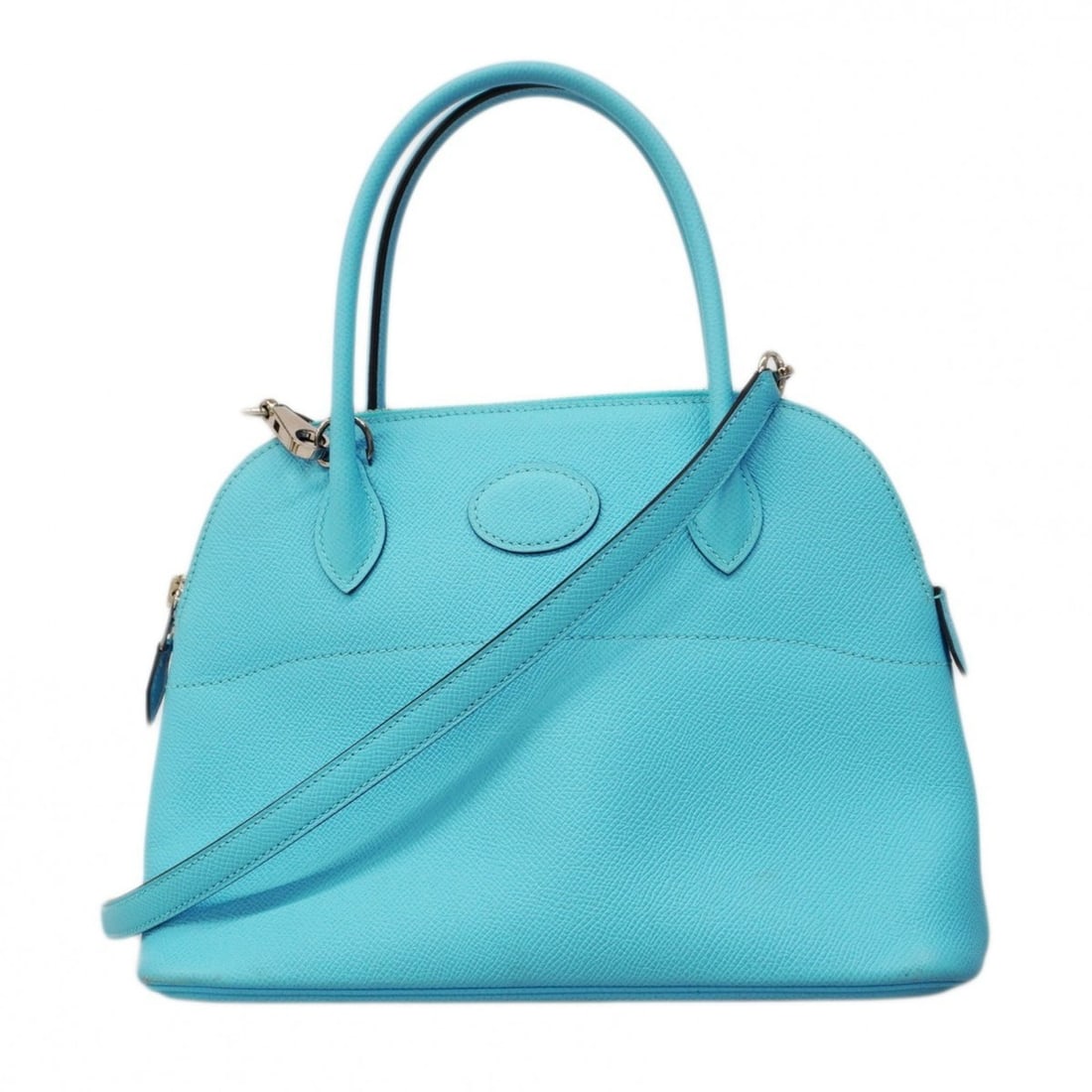Hermes Hermès Bolide 27 handbag, Epsom leather, Celeste A stamp, 2-way bag for women: --- Catalog ---Category: SizeSize (HxWxD): 19cm x 27cm x 10cm / 7.48'' x 10.62'' x 3.93''Category: DesignType: HandbagColor: CelesteGender: WomenMaterial: Epsom leather Hardware Color: SilverCategory: