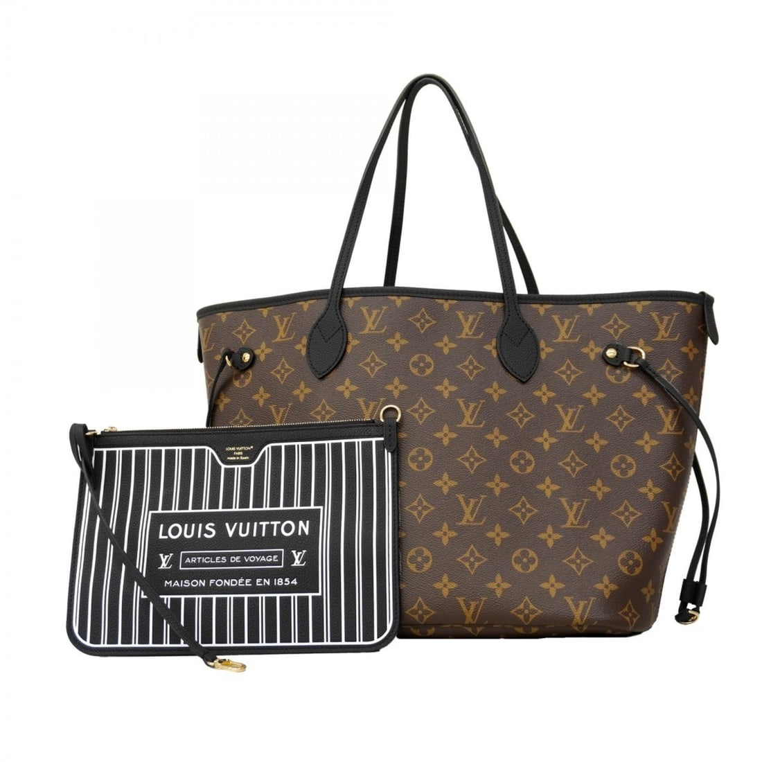 Louis Vuitton Monogram Neverfull Inside Out MM Tote Bag M28351 Brown/Black Women's: --- Catalog ---Category: SizeSize (HxWxD): 27cm x 34cm x 16cm / 10.62'' x 13.38'' x 6.29''Category: DesignType: Tote bagColor: Black, BrownGender: WomenCategory: GeneralMPN: M28351Brand: Louis Vuitton