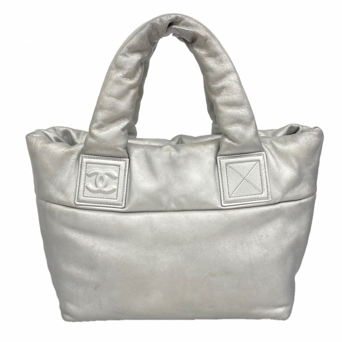 Chanel Coco Cocoon Leather Tote Bag, Gray, Women's: --- Catalog ---Category: SizeSize (HxWxD): 25cm x 28cm x 16cm / 9.84'' x 11.02'' x 6.29''Category: DesignType: Tote bagColor: GrayGender: WomenMaterial: Leather Hardware Color: SilverCategory: General