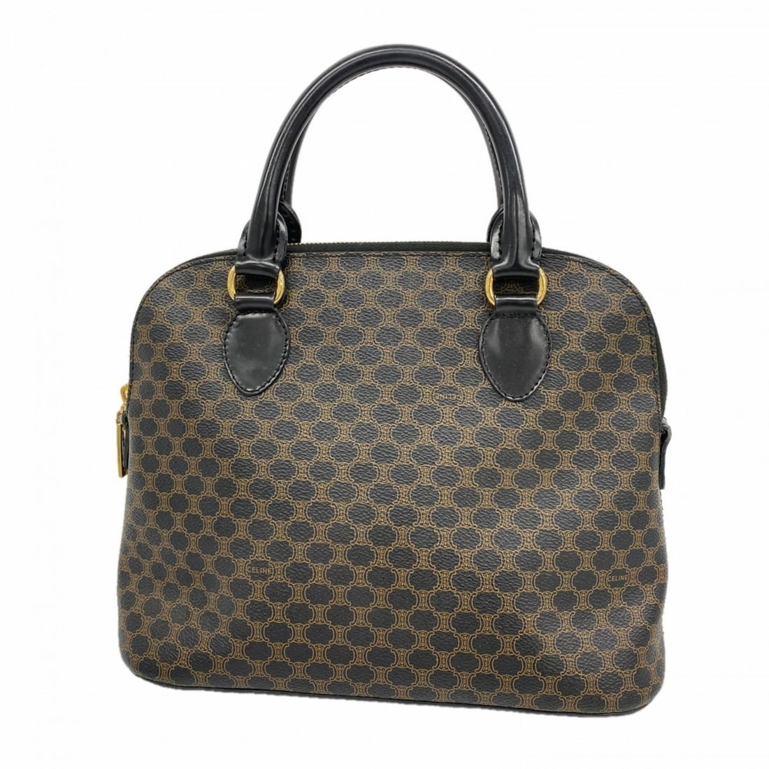 Celine Macadam handbag in black for women: --- Catalog ---Category: SizeSize (HxWxD): 22cm x 28cm x 12.5cm / 8.66'' x 11.02'' x 4.92''Category: DesignType: HandbagColor: BlackGender: WomenMaterial: PVC Hardware Color: GoldCategory: GeneralBran