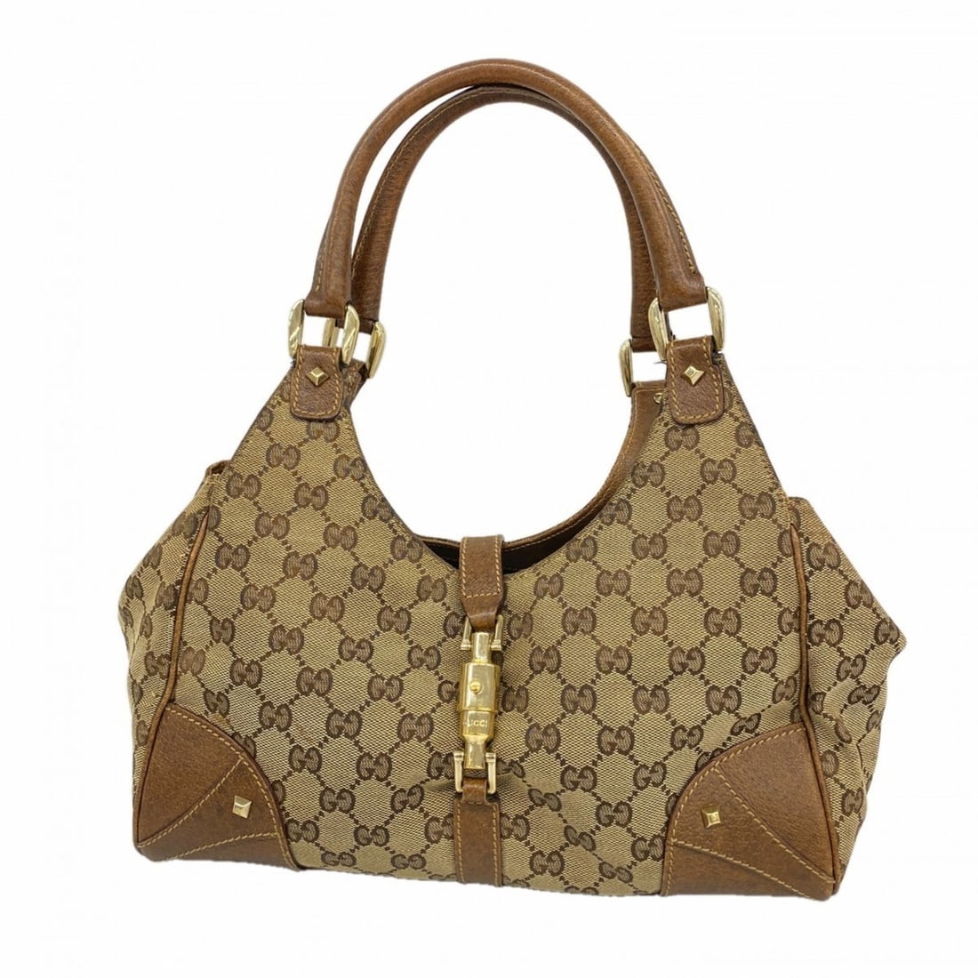 Gucci GG Canvas New Jackie Handbag 124407 Brown Women's (1 of 20)