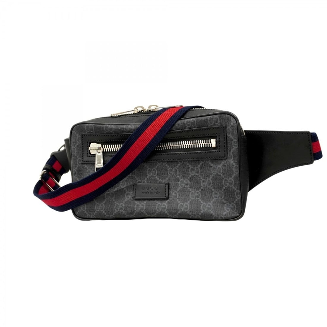 Gucci GG Supreme Bag 474293 Black Men's: --- Catalog ---Category: SizeSize (HxWxD): 14cm x 23.5cm x 5cm / 5.51'' x 9.25'' x 1.96''Category: DesignType: Sling bagColor: BlackGender: WomenMaterial: PVC Hardware Color: SilverCategory: GeneralMP