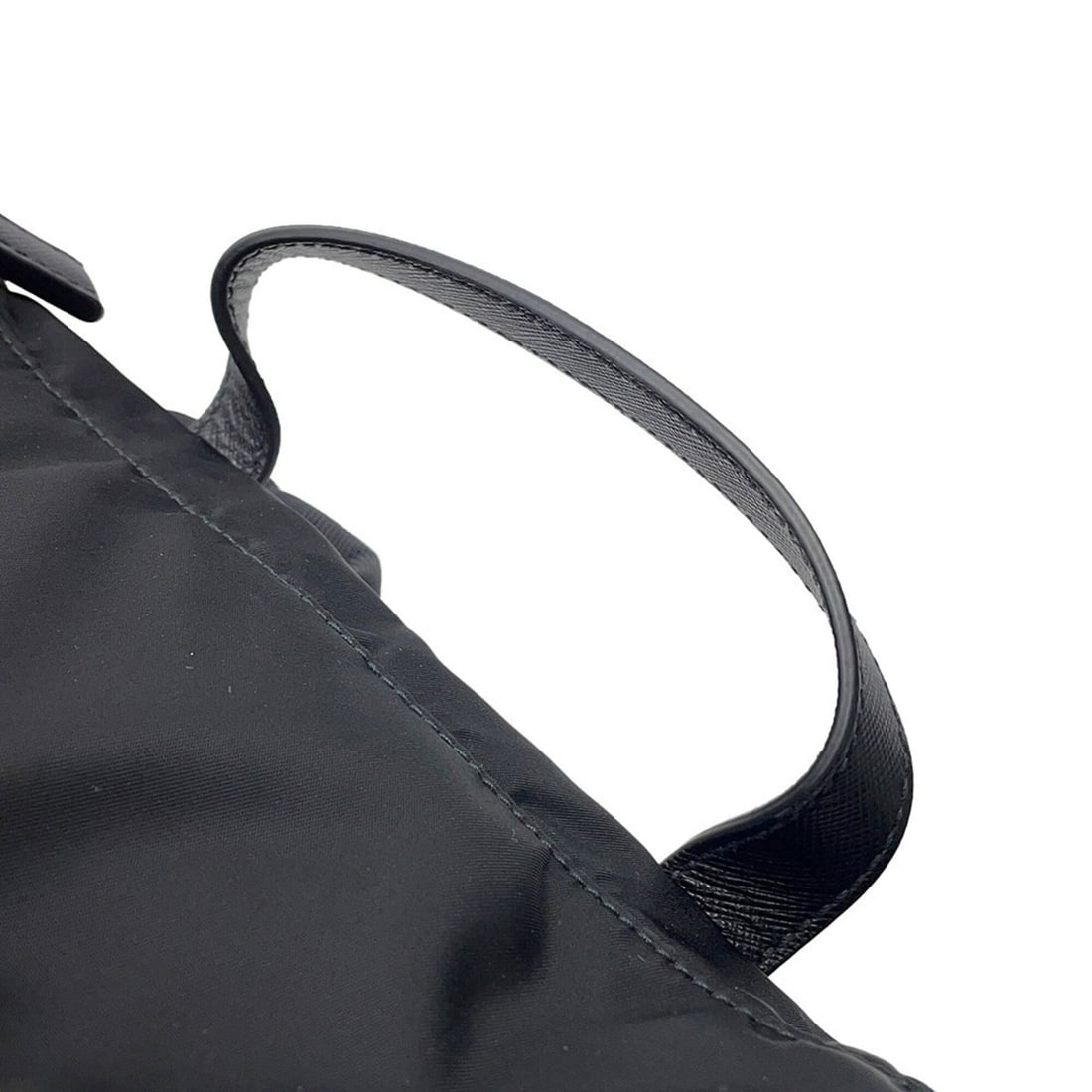 Prada Triangle Nylon Backpack, Black, Handbag, - 11