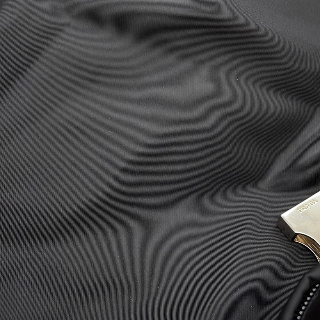 Prada Triangle Nylon Backpack, Black, Handbag, - 6