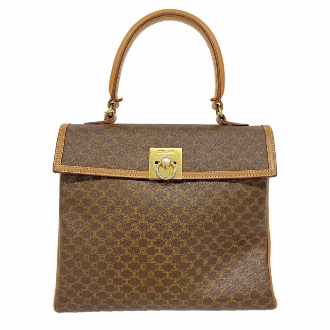 Celine Macadam Brown Handbag for Women P2498989: --- Catalog ---Category: SizeSize (HxWxD): 24cm x 28cm x 13cm / 9.44'' x 11.02'' x 5.11''Category: DesignType: HandbagColor: BrownGender: WomenMaterial: PVC Hardware Color: GoldCategory: