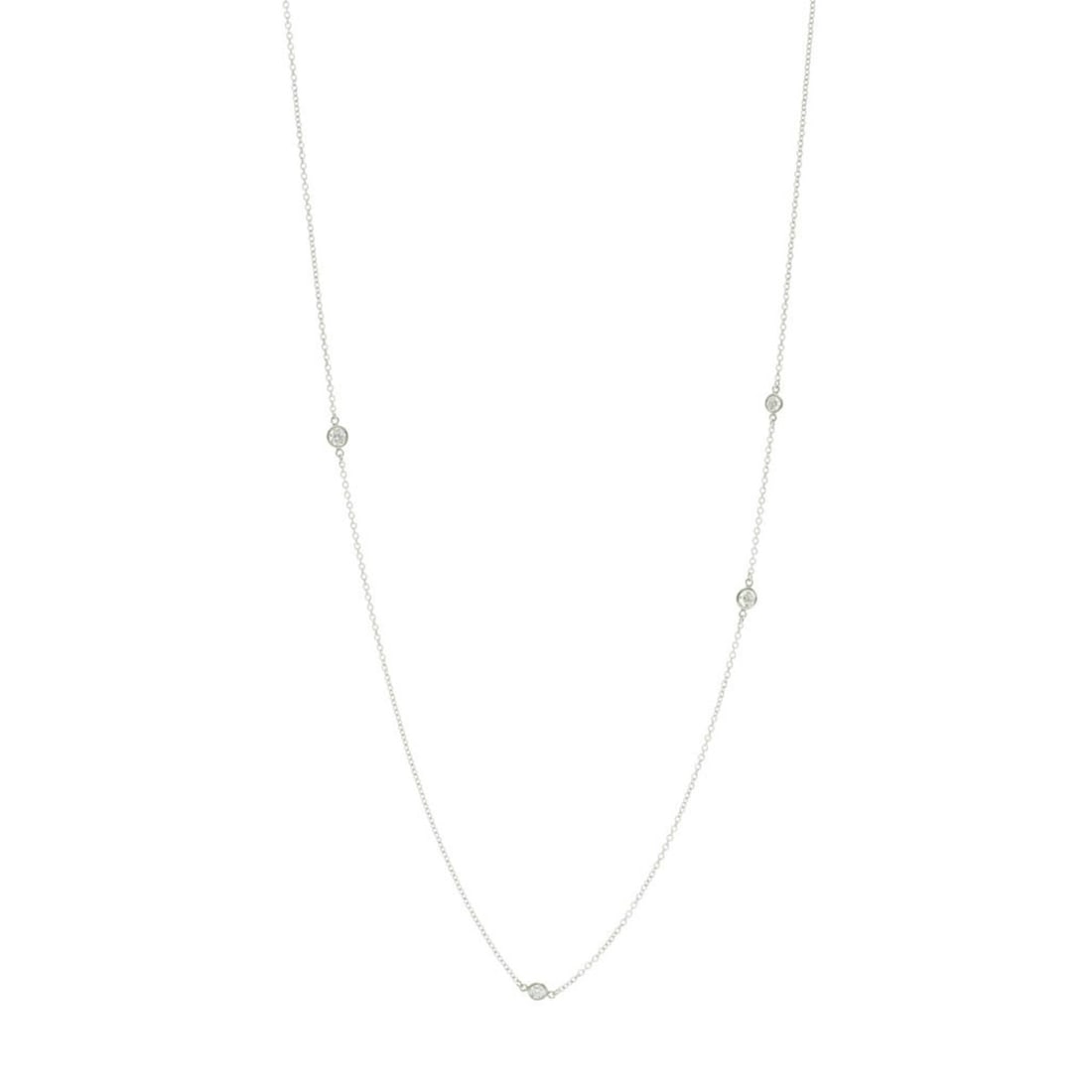 Tiffany Diamond By The Yard Sprinkle Necklace Platinum Diamond Women,Men Fashion Pendant Necklace (1 of 14)